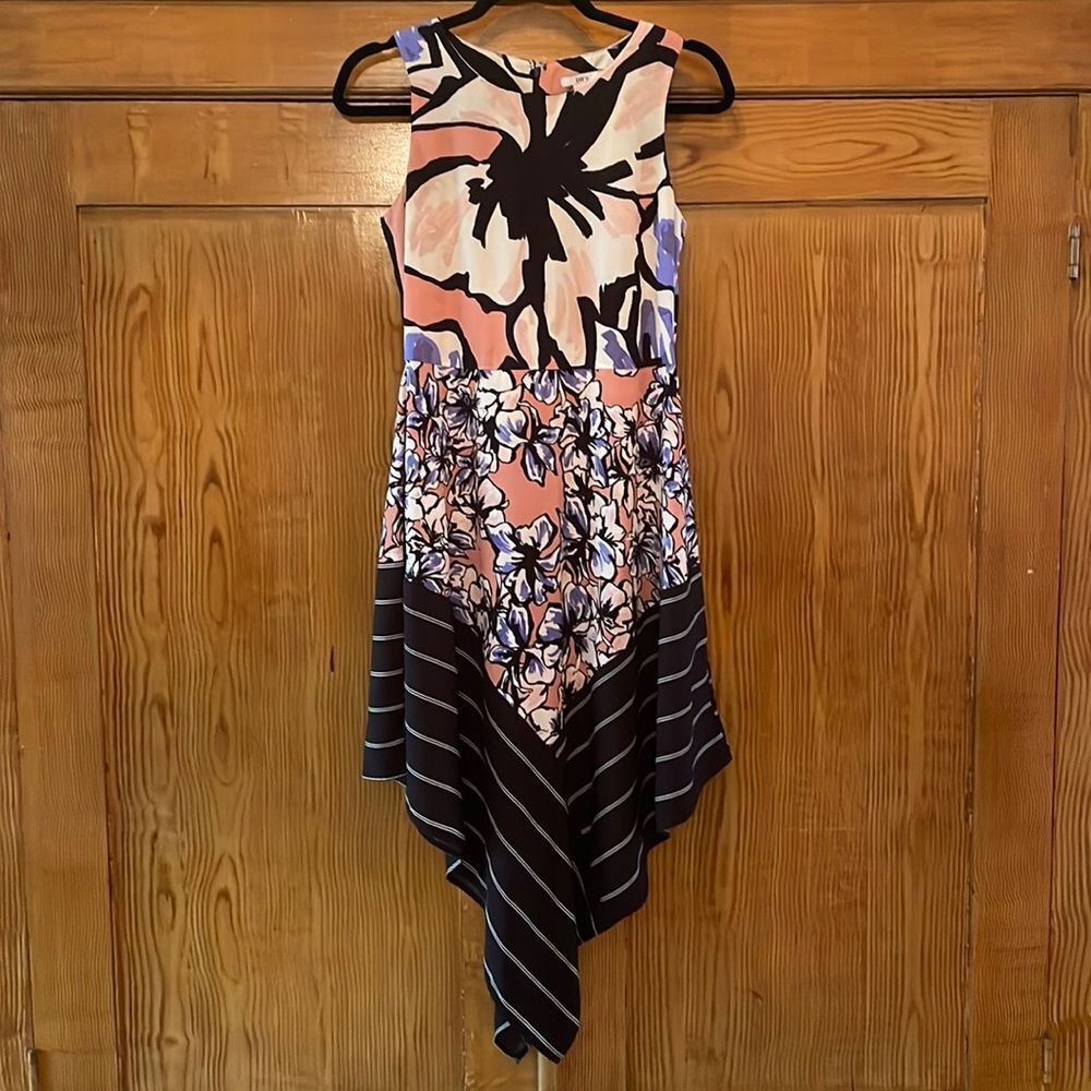 bar III floral print asymmetrical hem dress Size Small